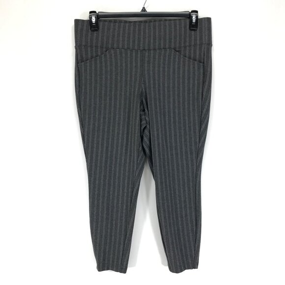 torrid Pants - Torrid Studio Pixie Luxe Ponte Skinny Pant Women's Plus Size 1/1X Gray Stripe